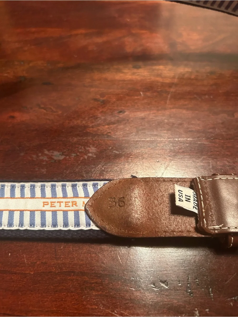 Men’s Woven Lakeside Country Club Peter Millar Belt Size 36